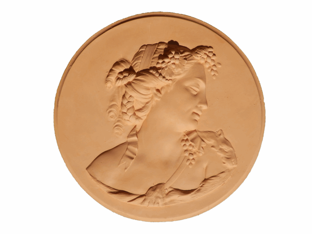 Médaillon d&rsquo;une Bacchante